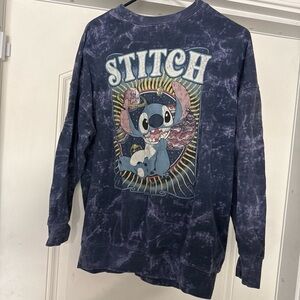 Stitch Groovy Planets Tie-Dye Lavender Purple Disney Womens Xs Sweatshirt